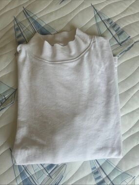 White Mock Neck Top